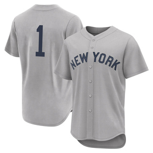 Majestic New York Yankees BILLY MARTIN Sewn Baseball JERSEY GRAY –