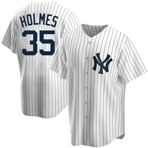 Clay Holmes New York Yankees Fanatics Authentic Player-Worn #42 White  Pinstripe Jersey vs. Minnesota Twins on April 15, 2023