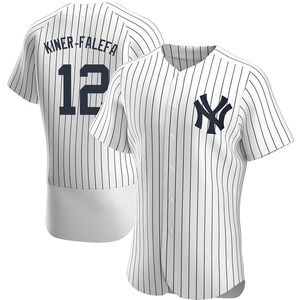 Lids Isiah Kiner-Falefa New York Yankees Fanatics Authentic Game-Used #42  White Pinstripe Jersey vs. Minnesota Twins on April 15, 2023