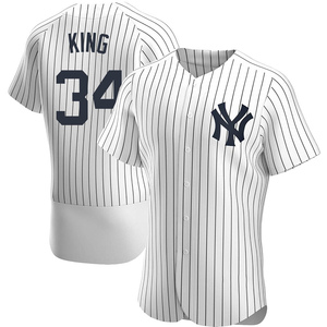 Lids Michael King New York Yankees Fanatics Authentic Game-Used #42 White Pinstripe  Jersey vs. Minnesota Twins on April 15, 2023