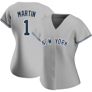 Billy Martin Men's New York Yankees Road Name Jersey - Gray Replica