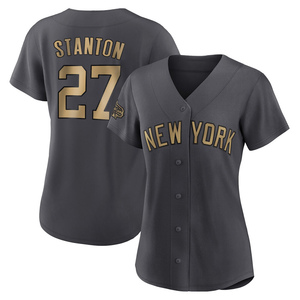 Fanatics Authentic Giancarlo Stanton New York Yankees Game-Used #27 Gray Jersey vs. Los Angeles Angels on July 19, 2023 - 1-4, HR, RBI, R