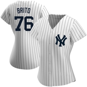 Jhony Brito Men's New York Yankees Road Name Jersey - Gray Replica